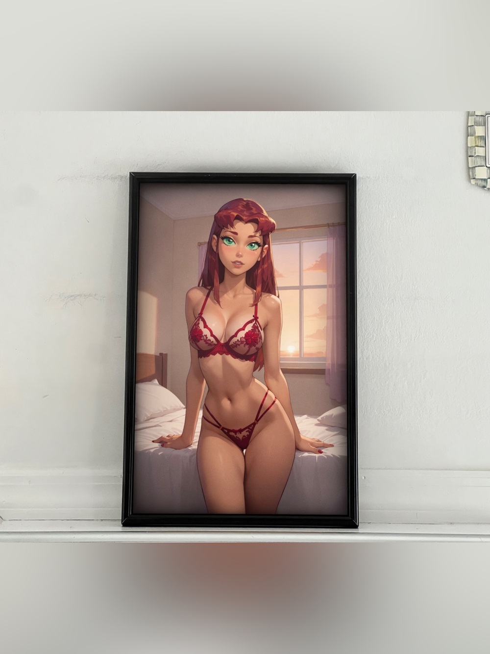 Teen Titans Starfire pinup girl art Poster
